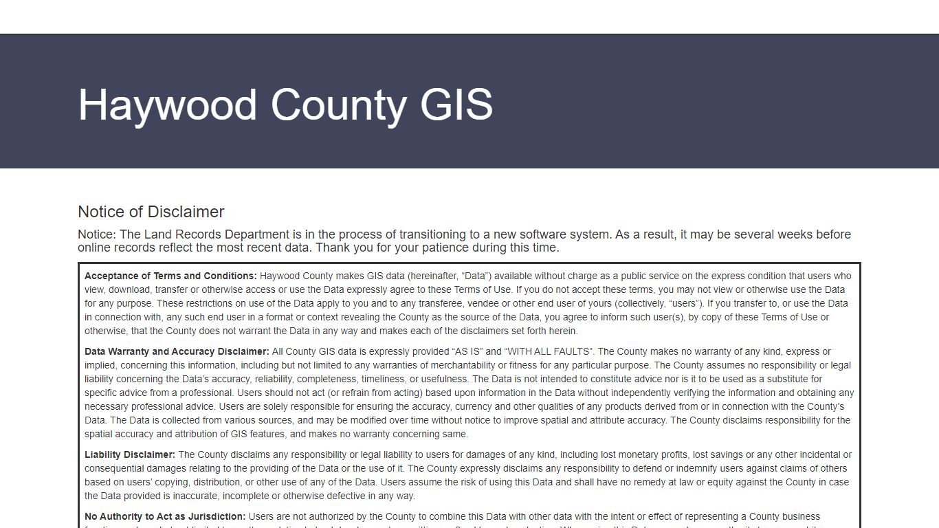 Haywood County GIS